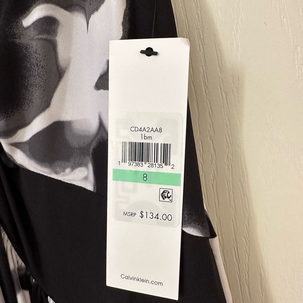 Calvin Klein V-Neck A-Line maxi dress Size 8 - Picture 8 of 8